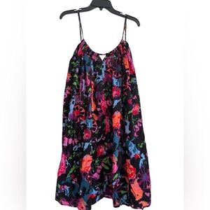 Thakoon For Target Black Floral Print Short Dress
